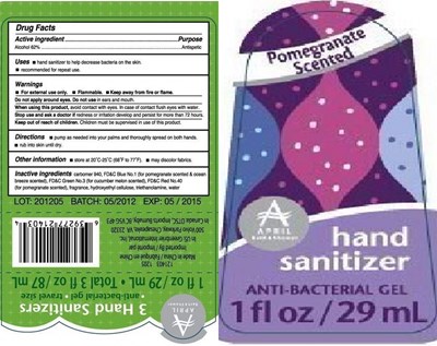 Image Of Bottle Label (Pomegranate Scented)